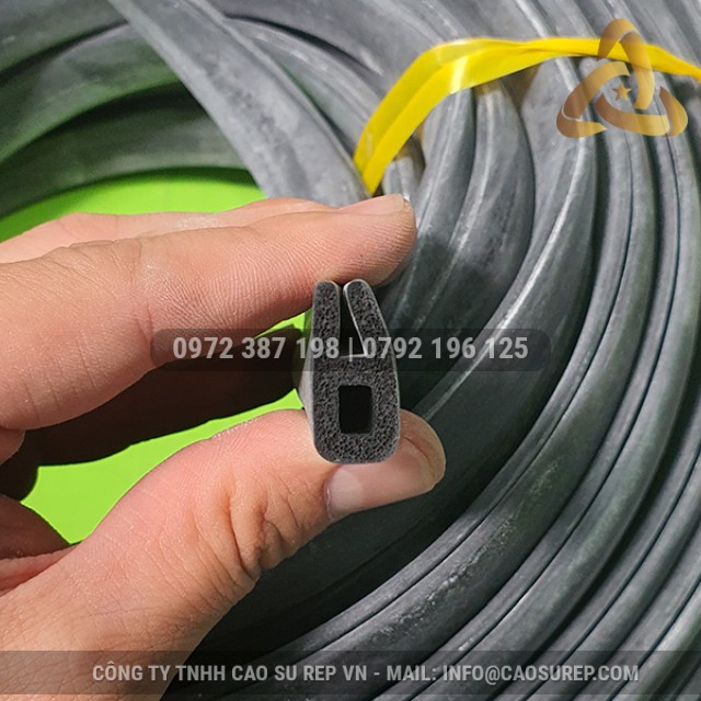 Ron cao su xốp chữ U 10x20x3